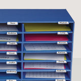 AdirOffice File Classroom Literature Organizer, 30 Sections, Letter Size, 32 x 13 x 21, Blue (ALHI50130BLU) Each