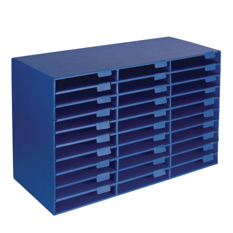 AdirOffice File Classroom Literature Organizer, 30 Sections, Letter Size, 32 x 13 x 21, Blue (ALHI50130BLU) Each