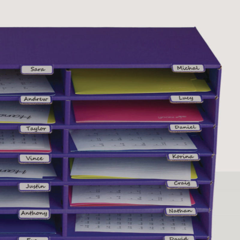 AdirOffice File Classroom Literature Organizer, 30 Sections, Letter Size, 32 x 13 x 21, Purple (ALHI50130PUR) Each