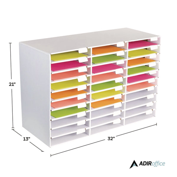 AdirOffice File Classroom Literature Organizer, 30 Sections, Letter Size, 32 x 13 x 21, White (ALHI50130WHI) Each