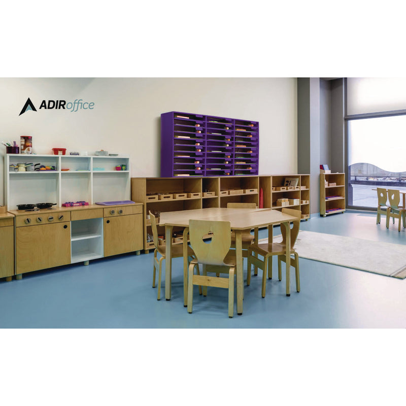 AdirOffice File Classroom Literature Organizer, 30 Sections, Letter Size, 32 x 13 x 21, Purple (ALHI50130PUR) Each