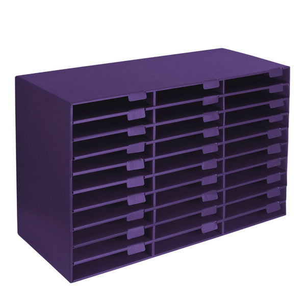 AdirOffice File Classroom Literature Organizer, 30 Sections, Letter Size, 32 x 13 x 21, Purple (ALHI50130PUR) Each