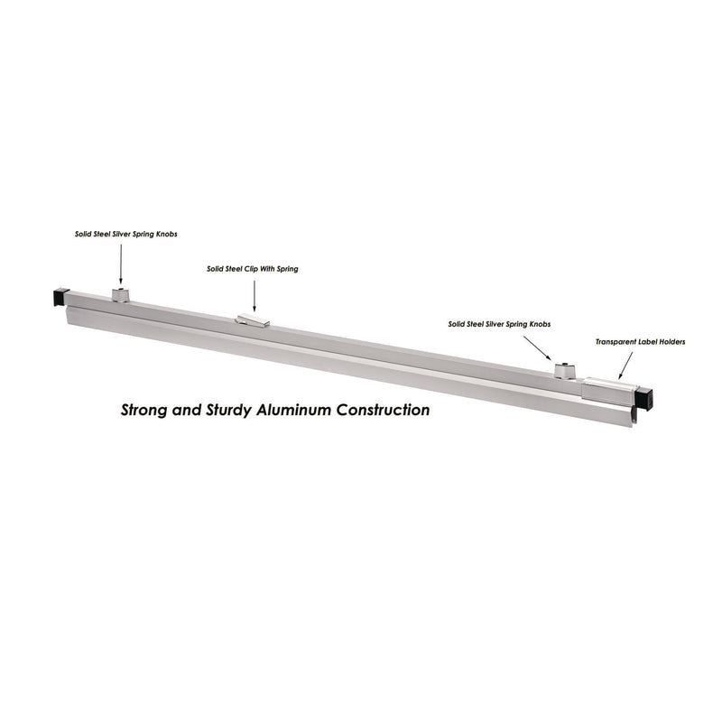 AdirOffice Blueprint Large File Document Hanging Clamps, 18" Wide Documents, 18", Silver, 6 Clamps (ALHI6016) Each