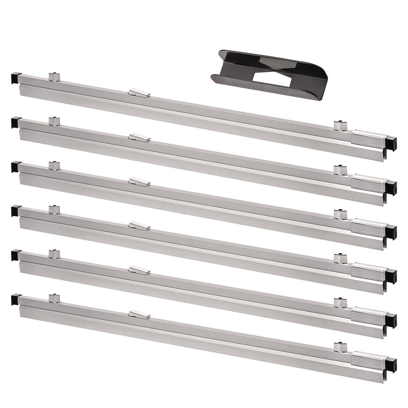 AdirOffice Blueprint Large File Document Hanging Clamps, 30" Wide Document, 30", Silver, 6 Clamps (ALHI6036) Each