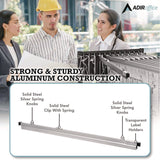 AdirOffice Blueprint Large File Document Hanging Clamps, 36" Wide Documents, 36", Silver, 6 Clamps (ALHI6046) Each