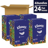 Kleenex® Ultra Soft Facial Tissue, 3-Ply, White, 120/Box, 6 Boxes/Pack, 4 Packs/Carton (KCC54317) Case of 4