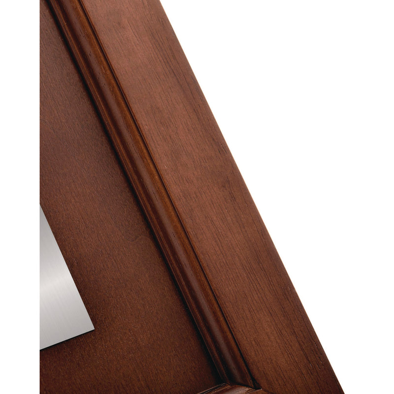 Alpine Industries 2-Sided Plated Wooden A-Frame Bilingual Wet Floor Sign, 15 x 2 x 24, Stainless Steel (ALHALP499SSB) Each