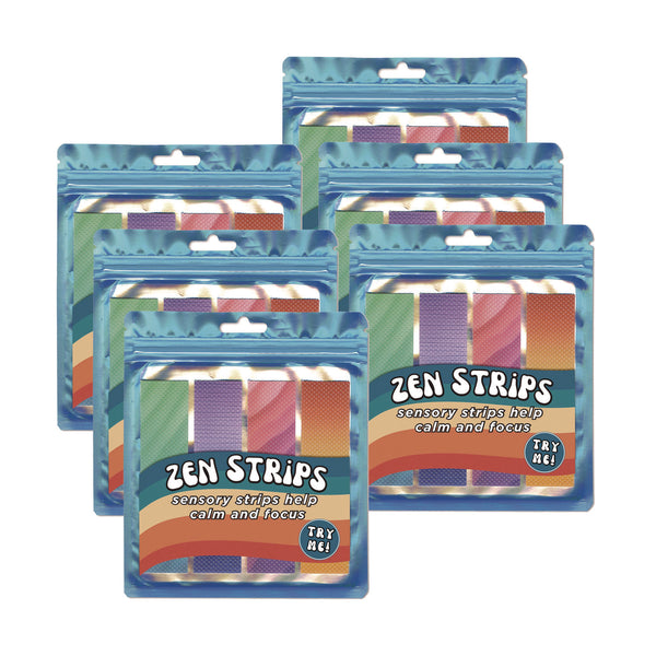 TPG Creations™ Zen Strips, Bumpy Gradient, Assorted Colors, 4/Set, 36 Sets/Carton (TPG85436) Case of 36