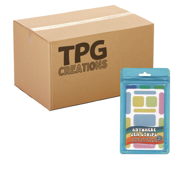 TPG Creations™ Anywhere Zen Strips, Bumpy, Assorted Pastel Colors, 13/Set, 24 Sets/Carton (TPG88224) Case of 24