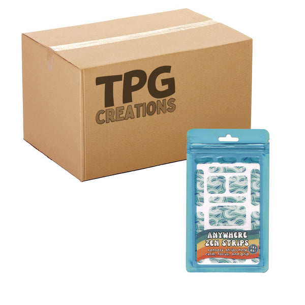 TPG Creations™ Anywhere Zen Strips, Sandy Waves, Assorted Colors, 13/Set, 24 Sets/Carton (TPG88724) Case of 24