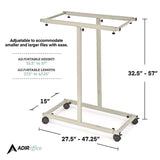 AdirOffice Blueprint Storage Cabinet Steel Vertical Plan Center, Asst Document Sizes, 15" x 27" to 47.25" x 32.5" to 57", Gray (ALHI614) Each