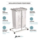 AdirOffice Blueprint Storage Cabinet Steel Vertical Plan Center, Asst Document Sizes, 15" x 27" to 47.25" x 32.5" to 57", Gray (ALHI614) Each