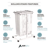 AdirOffice Blueprint Storage Cabinet Steel Vertical Plan Center, Assorted Document Sizes, 15" x 27" to 47.25" x 32.5" to 57", White (ALHI614WHI) Each