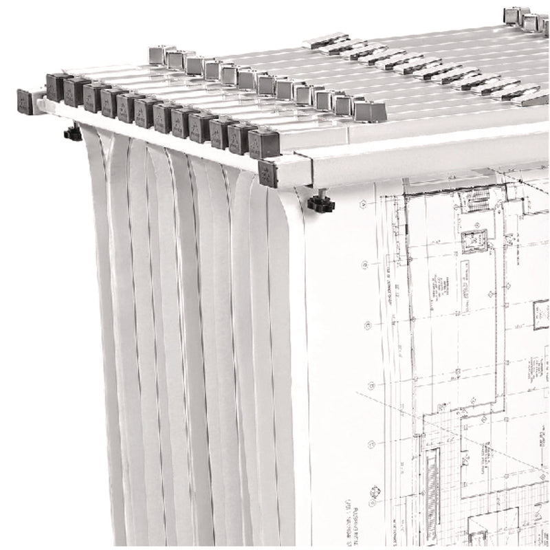 AdirOffice Blueprint Storage Cabinet Steel Vertical Plan Center, Assorted Document Sizes, 15" x 27" to 47.25" x 32.5" to 57", White (ALHI614WHI) Each
