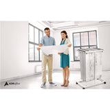 AdirOffice Blueprint Storage Cabinet Steel Vertical Plan Center, Assorted Document Sizes, 15" x 27" to 47.25" x 32.5" to 57", White (ALHI614WHI) Each