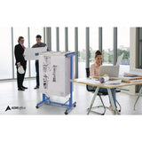 AdirOffice Expandable Blueprint Storage Cabinet Mobile Plan Center, Assorted Document Sizes, 20.5" x 28" to 46.5" x 50.75", Blue (ALHI615BLU) Each
