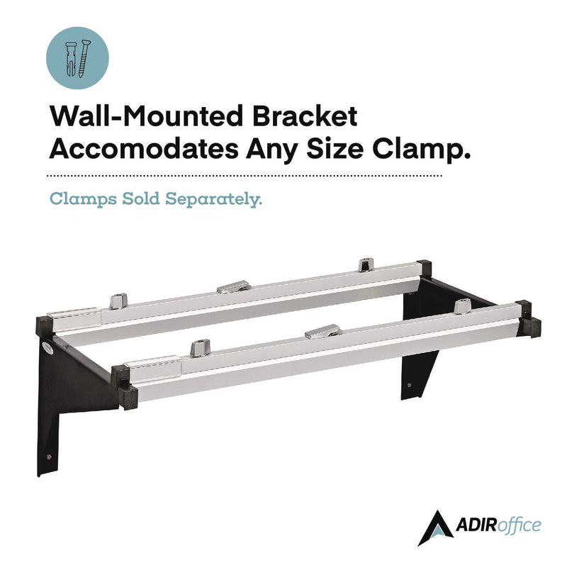 AdirOffice Drop Lift Blueprint Storage Wall Rack, Assorted Document Sizes Accommodated, 7.9" x 1.2" x 7.1", Black (ALHI616BLK) Each