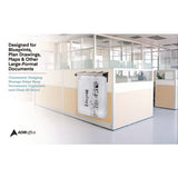 AdirOffice Drop Lift Blueprint Storage Wall Rack, Assorted Document Sizes Accommodated, 7.9" x 1.2" x 7.1", Black (ALHI616BLK) Each