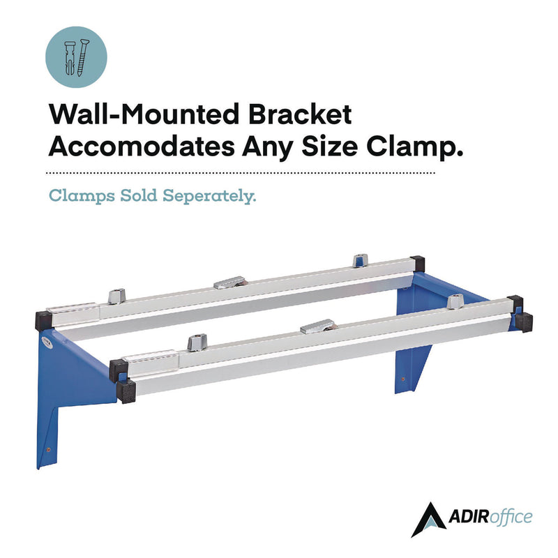 AdirOffice Drop Lift Blueprint Storage Wall Rack, Assorted Document Sizes Accommodated, 7.9" x 1.2" x 7.1", Blue (ALHI616BLU) Each