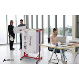 AdirOffice Expandable Blueprint Storage Cabinet Mobile Plan Center, Assorted Document Sizes, 20.5" x 28" to 46.5" x 50.75", Red (ALHI615RED) Each