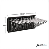 AdirOffice Large File Blueprint Pivot Wall Rack, Assorted Document Sizes Accommodated, 11" x 15.8" x 23.9", Black (ALHI617BLK) Each