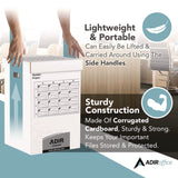 AdirOffice 16 Slot Blueprint Rolled File Upright Storage Box, 16 Compartments, 17.5 x 17.5 x 25, White (ALHI622) Each