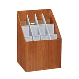 AdirOffice Upright Blueprint Rolled File Corrugated Box, 12 Compartments, 15 x 12 x 22, Oak (ALHI627) Each