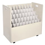 AdirOffice 50-Compartment Mobile Wood Blueprint Rolled File Storage Organizer, 50 Compartments, 30 x 15.75 x 28.5, White (ALHI626WHI) Each