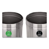 Alpine Industries 27 Gallon Stainless Steel Compost Bin and Trash Can, Brushed Stainless Steel (ALHALP47527COT) Each