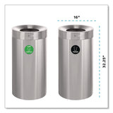 Alpine Industries 27 Gallon Stainless Steel Compost Bin and Trash Can, Brushed Stainless Steel (ALHALP47527COT) Each
