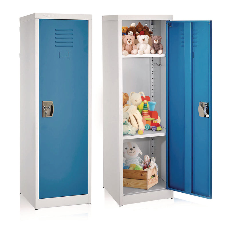 AdirOffice Steel Storage Locker, 1 Compartment, 15 x 15 x 48, Blue (ALHI62901BLU) Each