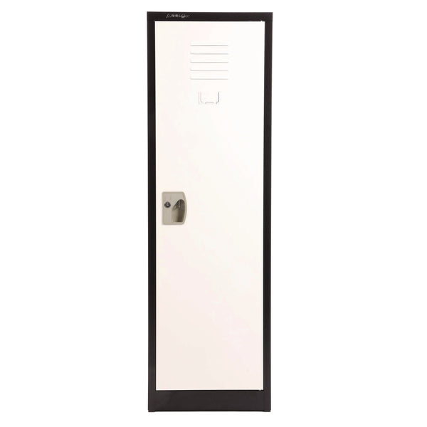 AdirOffice Steel Storage Locker, 1 Compartment, 15 x 15 x 48, Black Body/White Doors (ALHI62901BW) Each