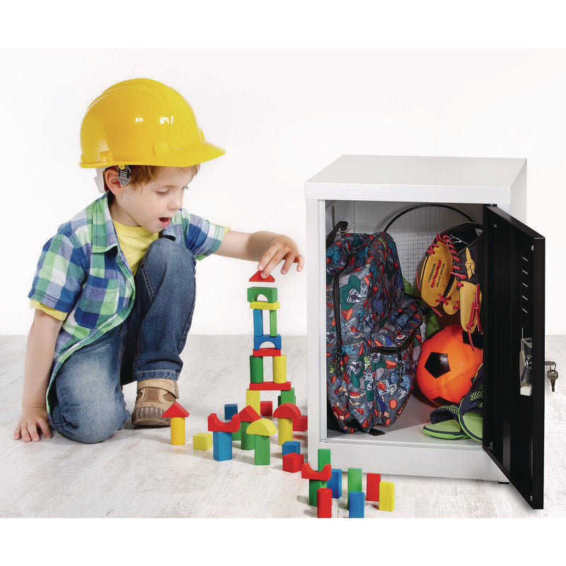 AdirOffice Steel Storage Locker, 1 Compartment, 15 x 15 x 24, Black (ALHI62902BLK) Each