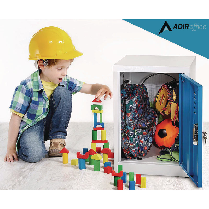 AdirOffice Steel Storage Locker, 1 Compartment, 15 x 15 x 24, Blue (ALHI62902BLU) Each