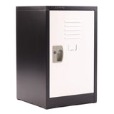 AdirOffice Steel Storage Locker, 1 Compartment, 15 x 15 x 24, Black Body/White Doors (ALHI62902BW) Each