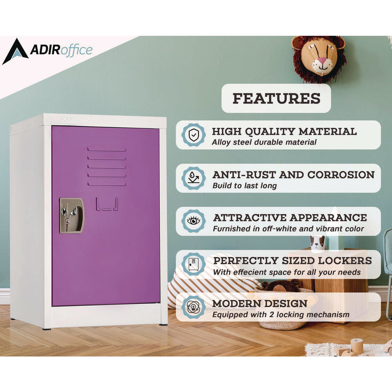 AdirOffice Steel Storage Locker, 1 Compartment, 15 x 15 x 24, Purple (ALHI62902PUR) Each