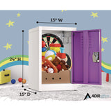 AdirOffice Steel Storage Locker, 1 Compartment, 15 x 15 x 24, Purple (ALHI62902PUR) Each