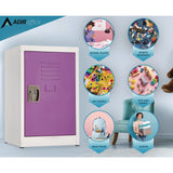 AdirOffice Steel Storage Locker, 1 Compartment, 15 x 15 x 24, Purple (ALHI62902PUR) Each