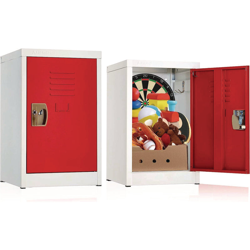AdirOffice Steel Storage Locker, 1 Compartment, 15 x 15 x 24, Red (ALHI62902RED) Each