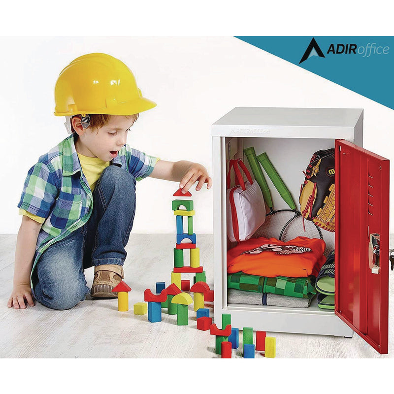 AdirOffice Steel Storage Locker, 1 Compartment, 15 x 15 x 24, Red (ALHI62902RED) Each