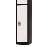 AdirOffice Steel Storage Locker, 1 Compartment, 12 x 12 x 72, Black Body/White Doors (ALHI629201BW) Each