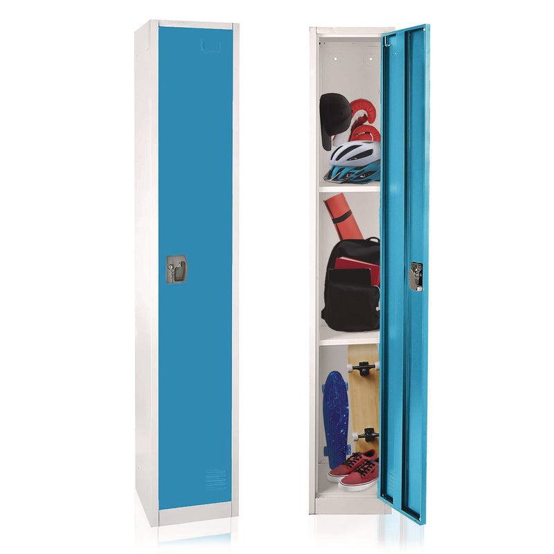 AdirOffice Steel Storage Locker, 1 Compartment, 12 x 12 x 72, Blue (ALHI629201BLU) Each