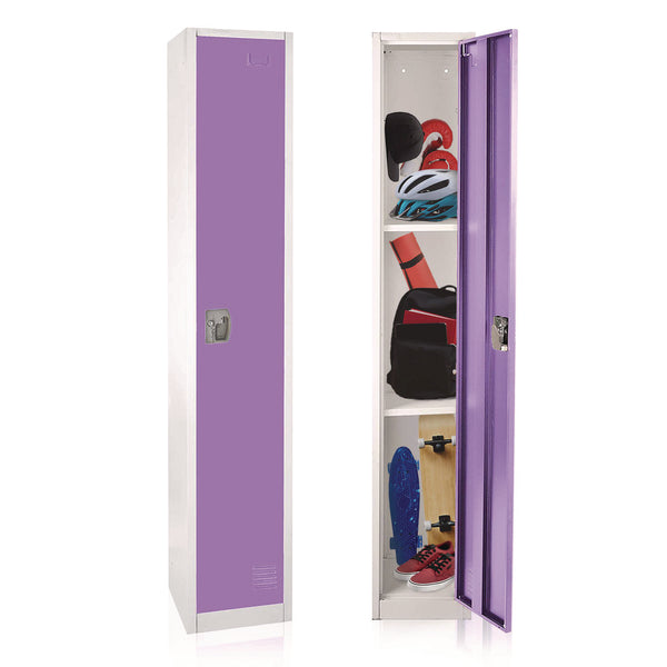 AdirOffice Steel Storage Locker, 1 Compartment, 12 x 12 x 72, Purple (ALHI629201PUR) Each