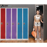 AdirOffice Steel Storage Locker, 1 Compartment, 12 x 12 x 72, Purple (ALHI629201PUR) Each