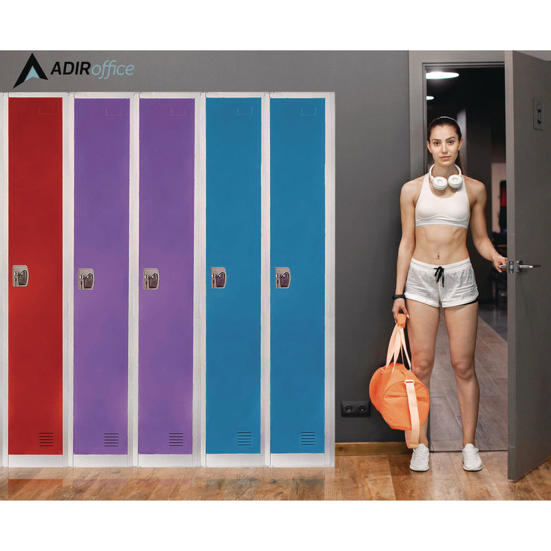 AdirOffice Steel Storage Locker, 1 Compartment, 12 x 12 x 72, Purple (ALHI629201PUR) Each