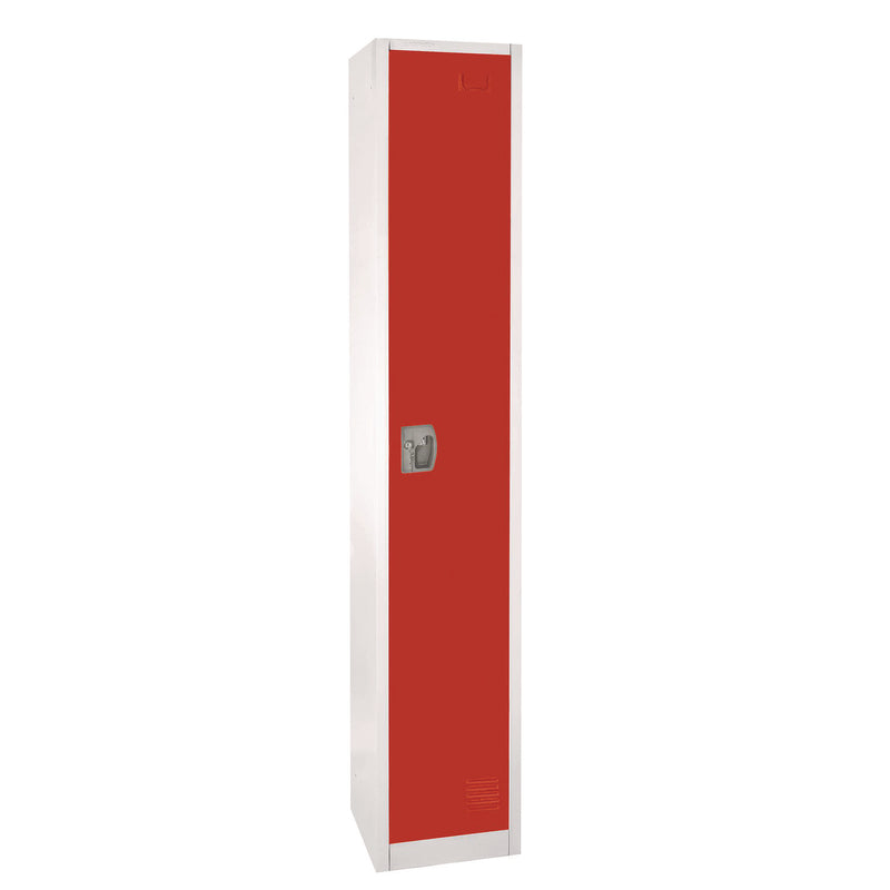 AdirOffice Steel Storage Locker, 1 Compartment, 12 x 12 x 72, Red (ALHI629201RED) Each