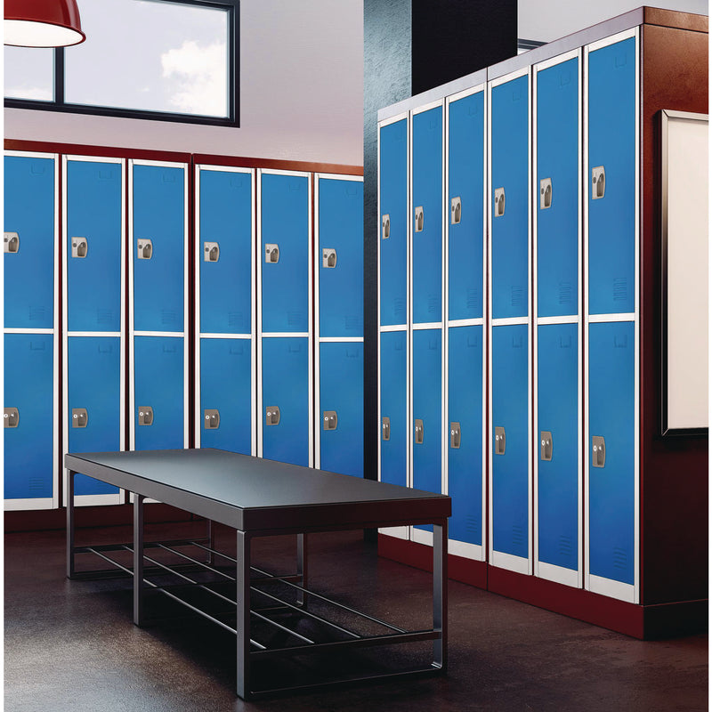 AdirOffice Steel Storage Locker, 2 Compartment, 12 x 12 x 72, Blue (ALHI629202BLU) Each