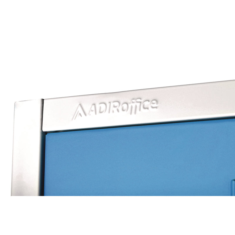 AdirOffice Steel Storage Locker, 2 Compartment, 12 x 12 x 72, Blue (ALHI629202BLU) Each