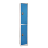 AdirOffice Steel Storage Locker, 2 Compartment, 12 x 12 x 72, Blue (ALHI629202BLU) Each