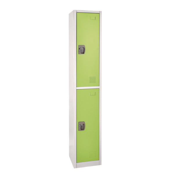 AdirOffice Steel Storage Locker, 2 Compartment, 12 x 12 x 72, Green (ALHI629202GRN) Each